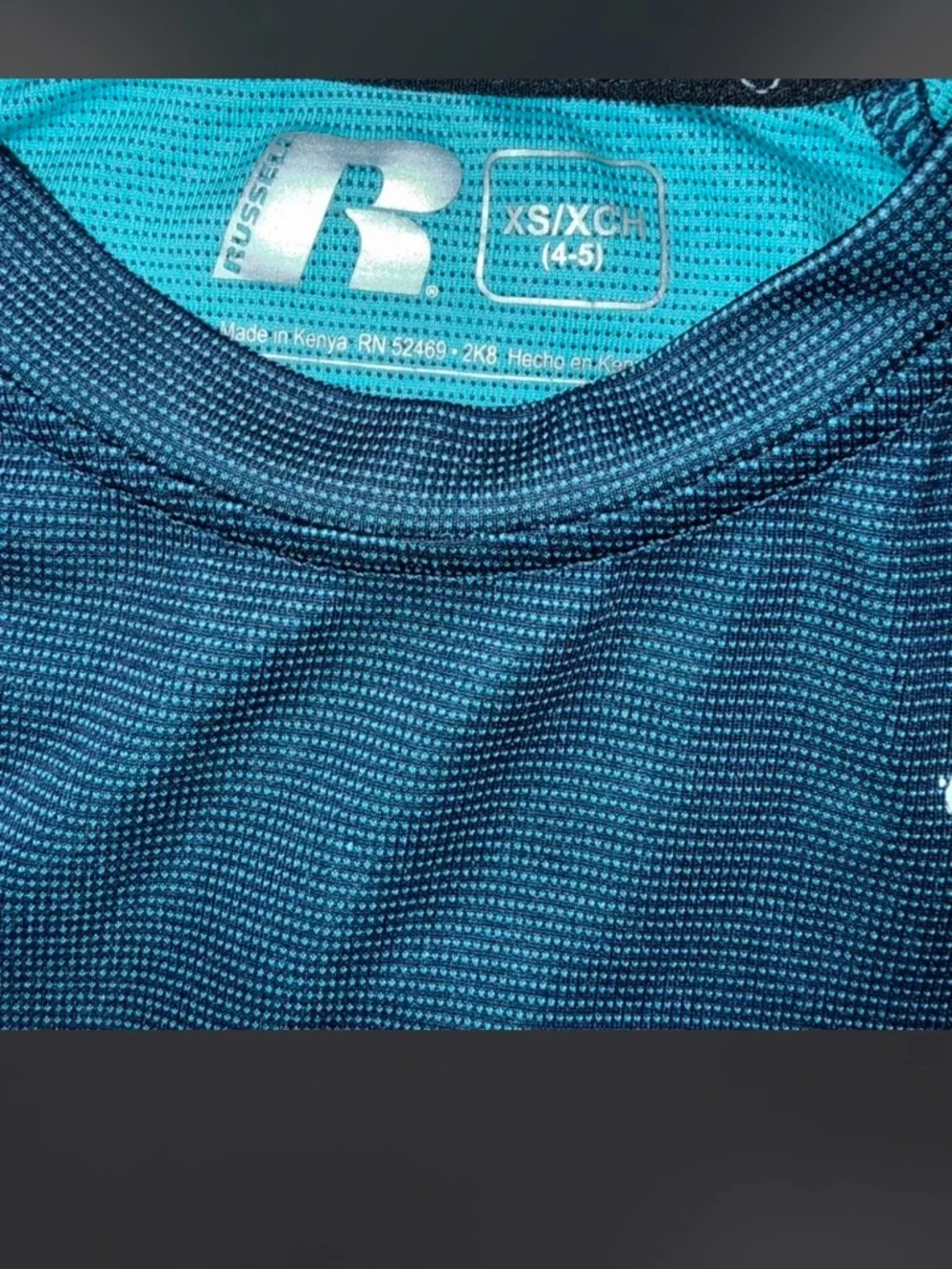 Russ Kids' Dark Teal Short-Sleeve Swim Rashguard with Teal Accent